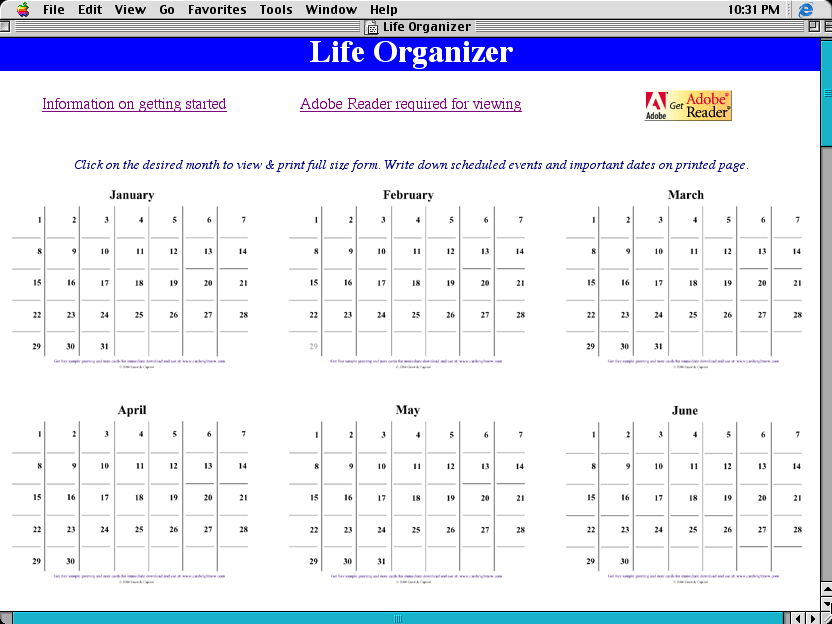 Screenshot of Life Organizer